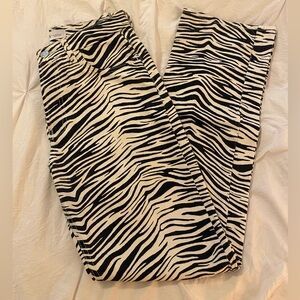 Zara Zebra Print Jeans